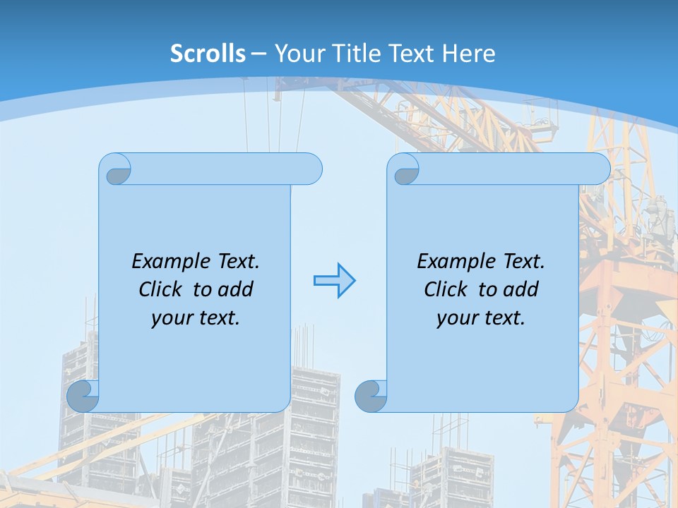 A Yellow Crane With A Blue Sky In The Background PowerPoint Template