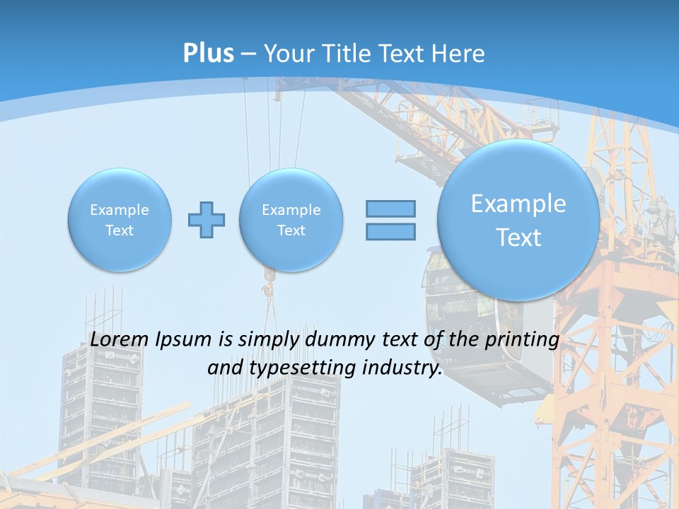 A Yellow Crane With A Blue Sky In The Background PowerPoint Template