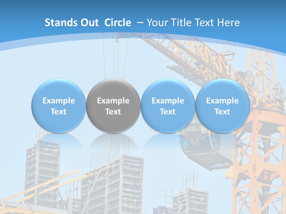 A Yellow Crane With A Blue Sky In The Background PowerPoint Template