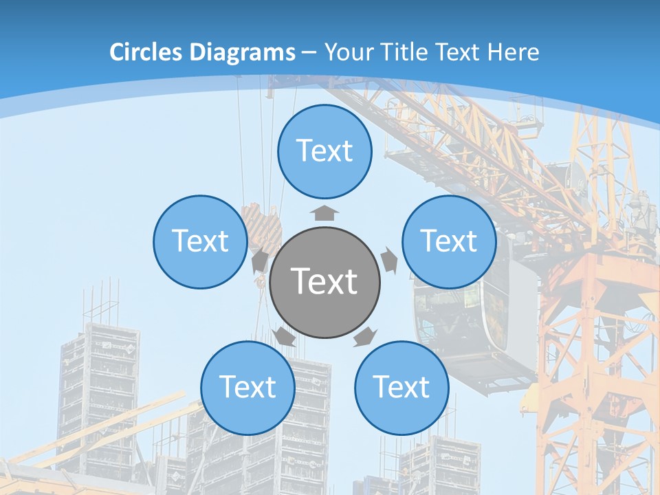 A Yellow Crane With A Blue Sky In The Background PowerPoint Template