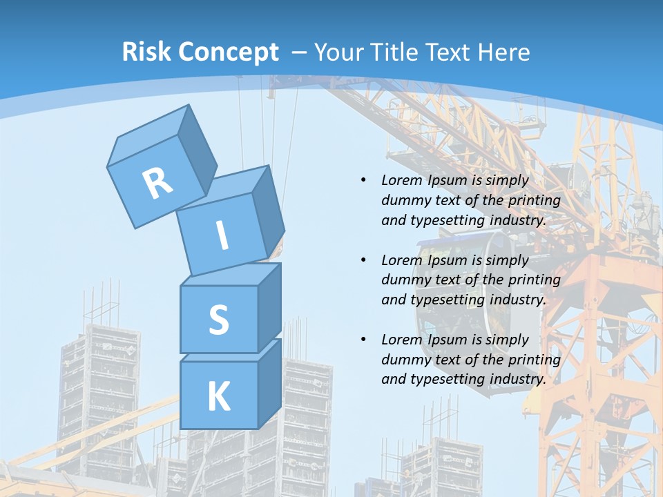 A Yellow Crane With A Blue Sky In The Background PowerPoint Template