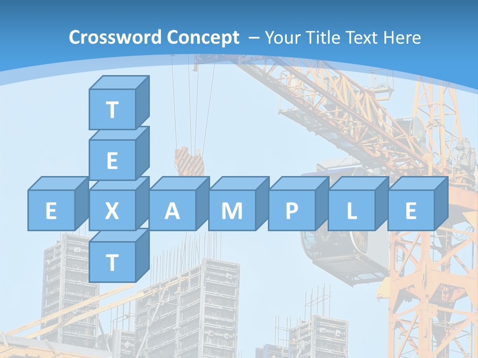 A Yellow Crane With A Blue Sky In The Background PowerPoint Template