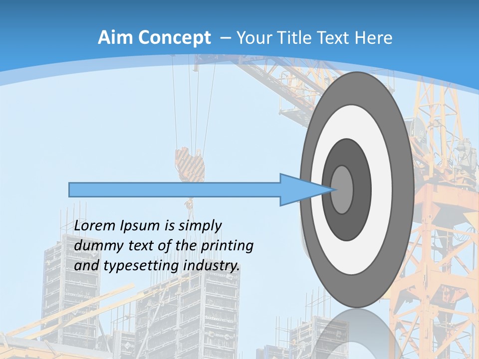 A Yellow Crane With A Blue Sky In The Background PowerPoint Template