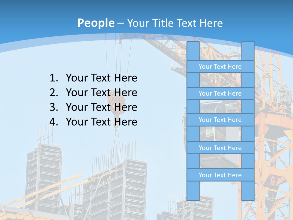 A Yellow Crane With A Blue Sky In The Background PowerPoint Template