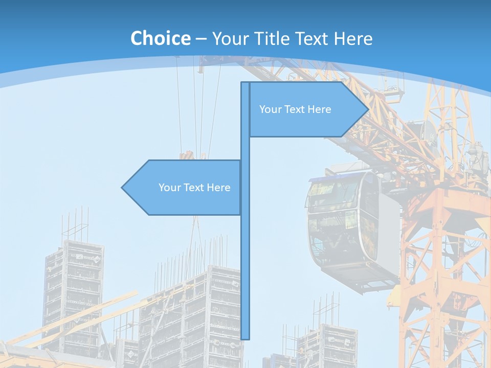 A Yellow Crane With A Blue Sky In The Background PowerPoint Template