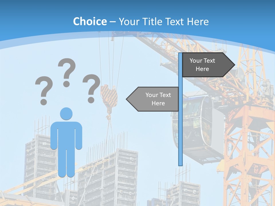 A Yellow Crane With A Blue Sky In The Background PowerPoint Template