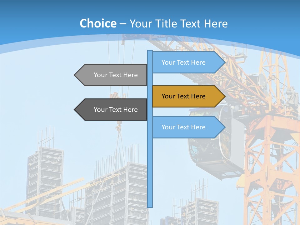 A Yellow Crane With A Blue Sky In The Background PowerPoint Template