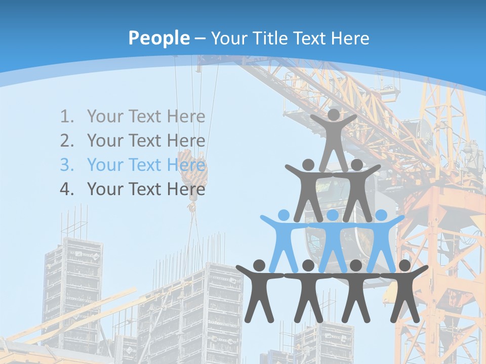 A Yellow Crane With A Blue Sky In The Background PowerPoint Template