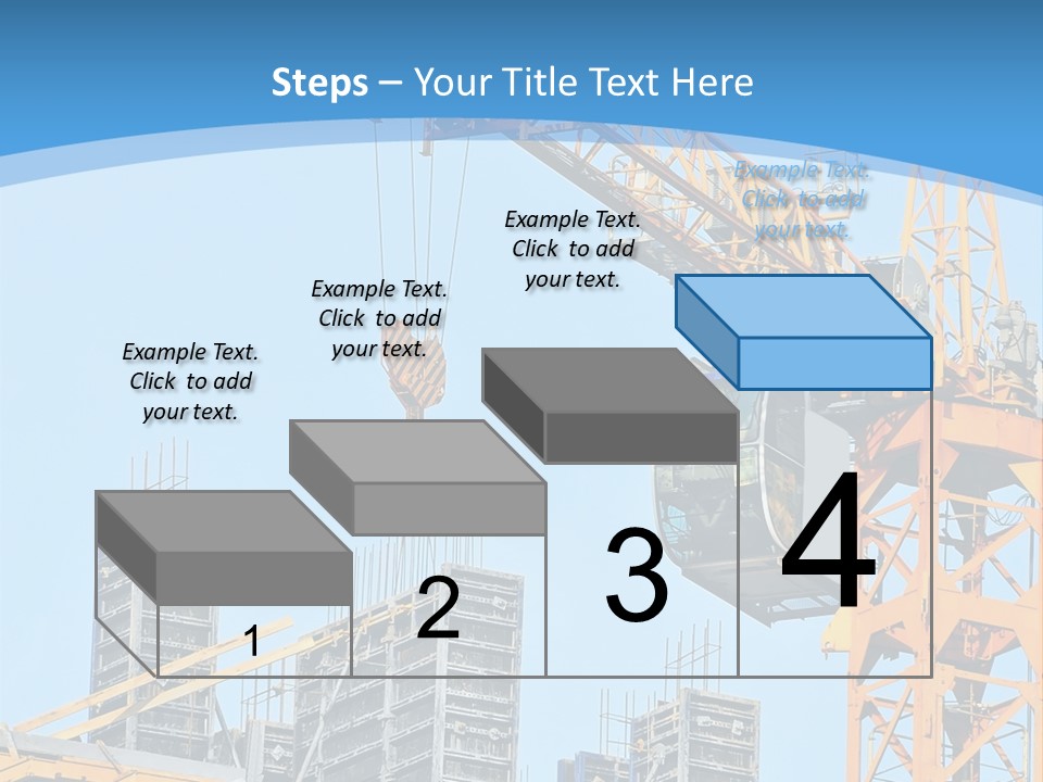 A Yellow Crane With A Blue Sky In The Background PowerPoint Template