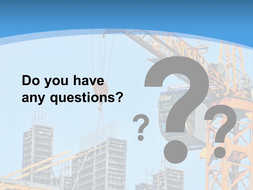 A Yellow Crane With A Blue Sky In The Background PowerPoint Template