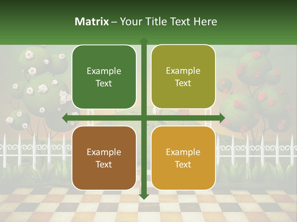 A Picture Of A Green Hill With Flamingos In It PowerPoint Template