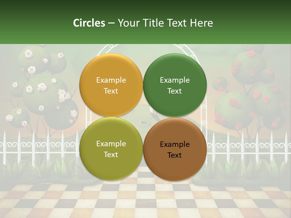 A Picture Of A Green Hill With Flamingos In It PowerPoint Template