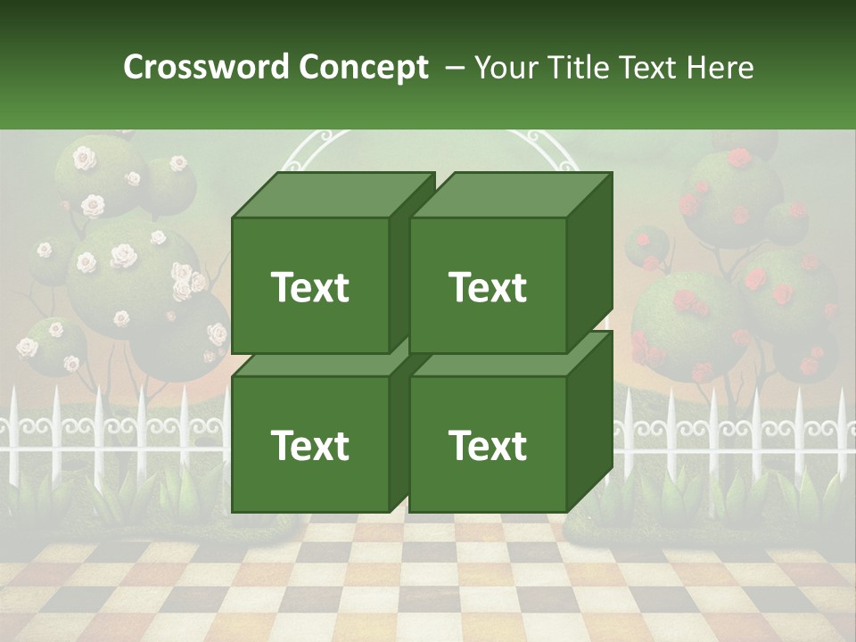 A Picture Of A Green Hill With Flamingos In It PowerPoint Template