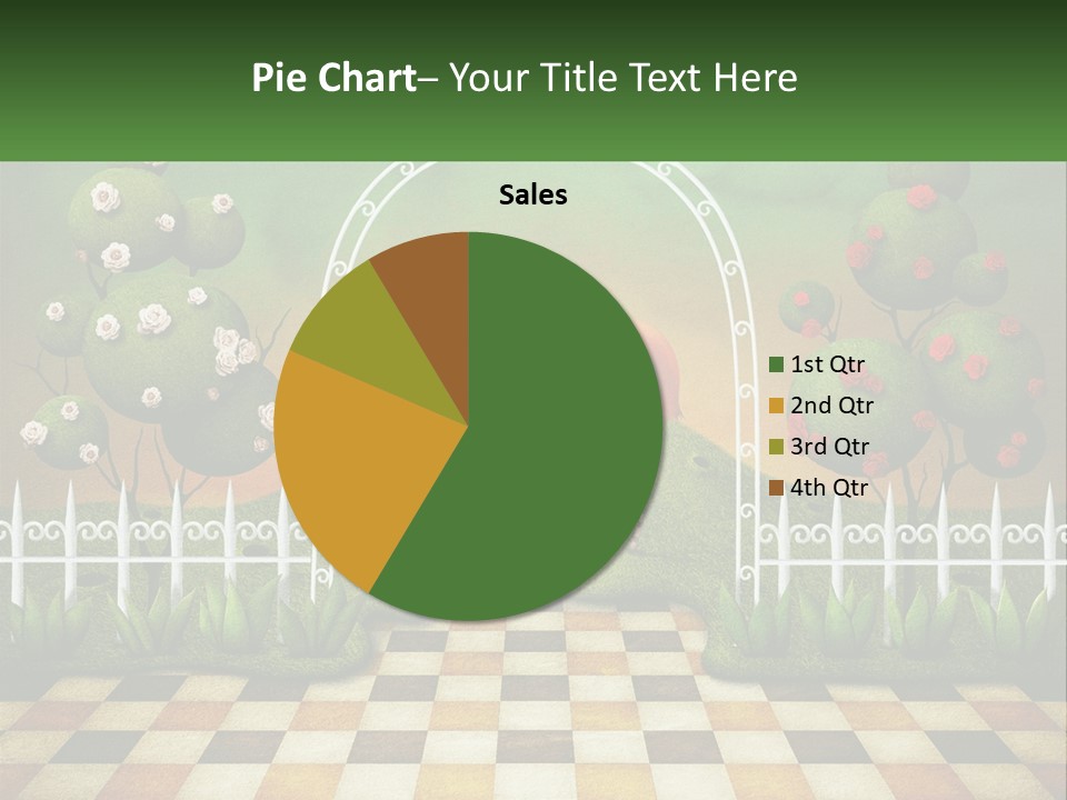 A Picture Of A Green Hill With Flamingos In It PowerPoint Template