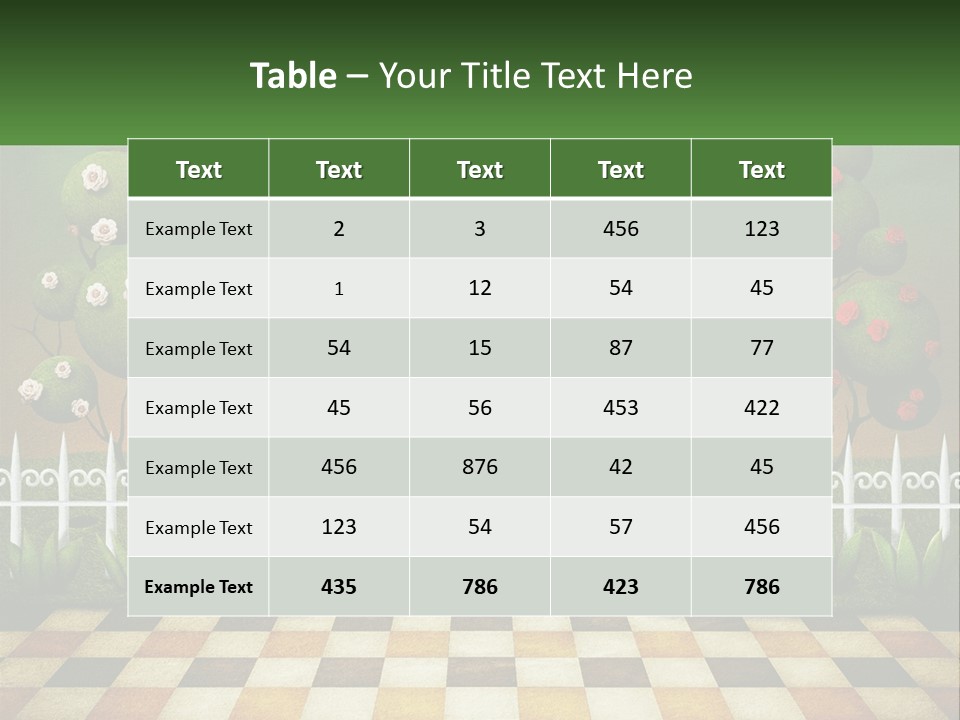 A Picture Of A Green Hill With Flamingos In It PowerPoint Template