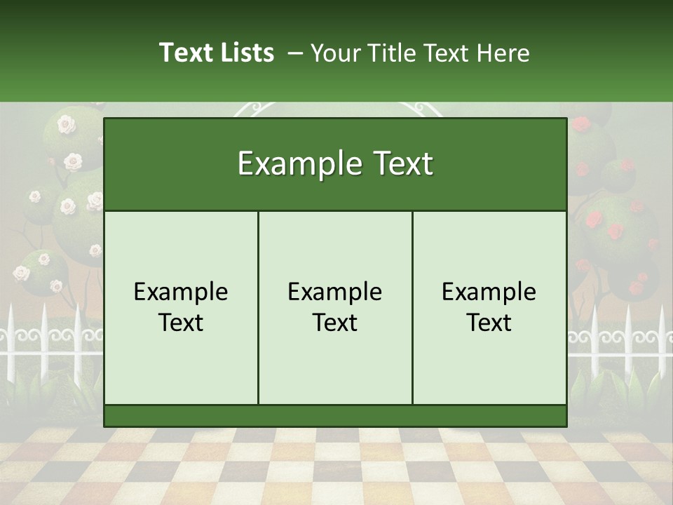 A Picture Of A Green Hill With Flamingos In It PowerPoint Template