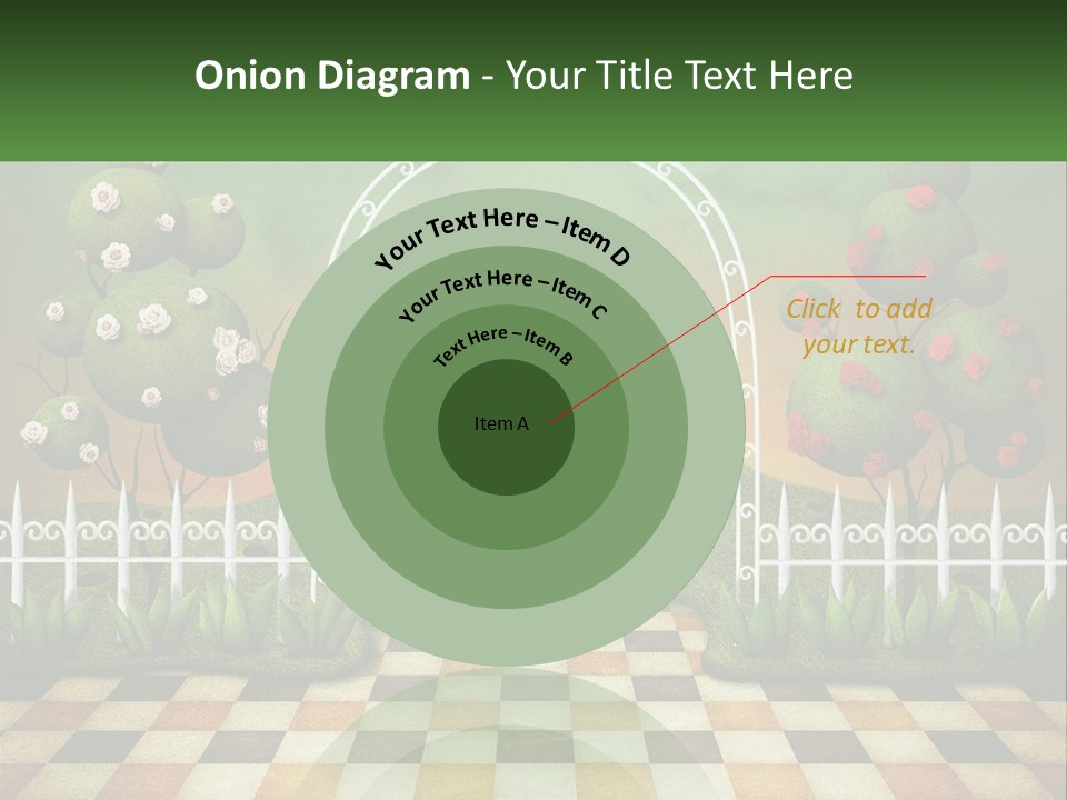 A Picture Of A Green Hill With Flamingos In It PowerPoint Template