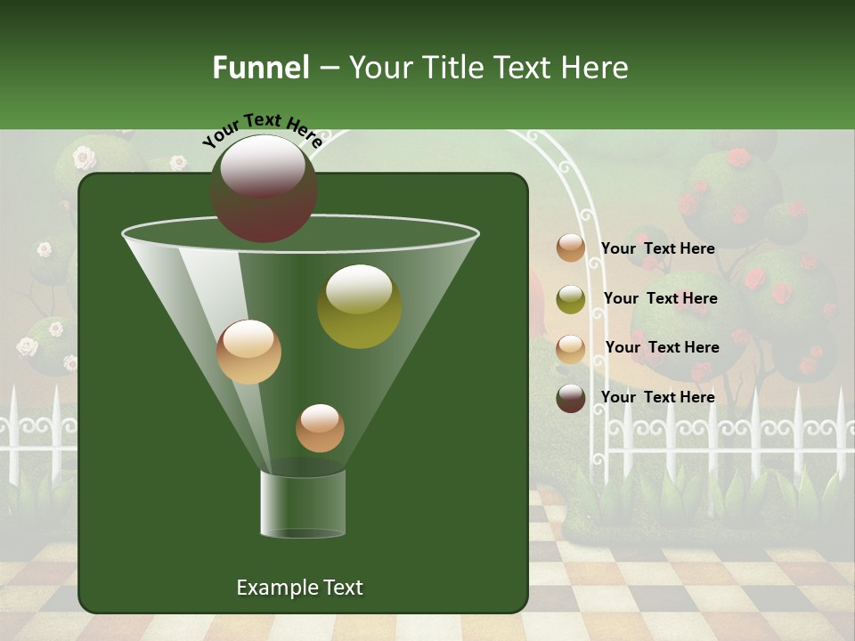 A Picture Of A Green Hill With Flamingos In It PowerPoint Template