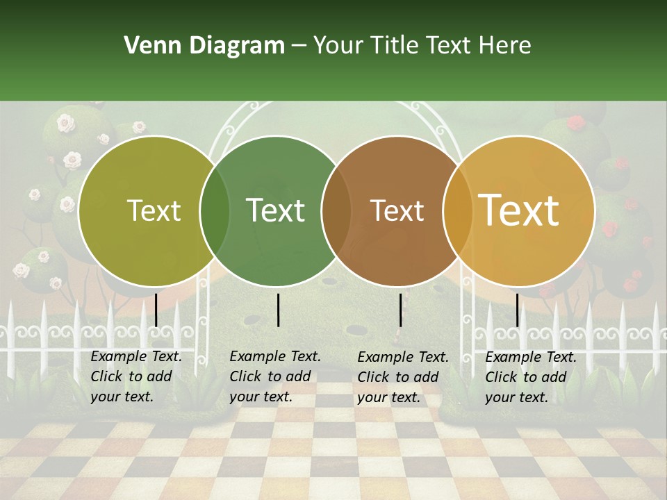 A Picture Of A Green Hill With Flamingos In It PowerPoint Template