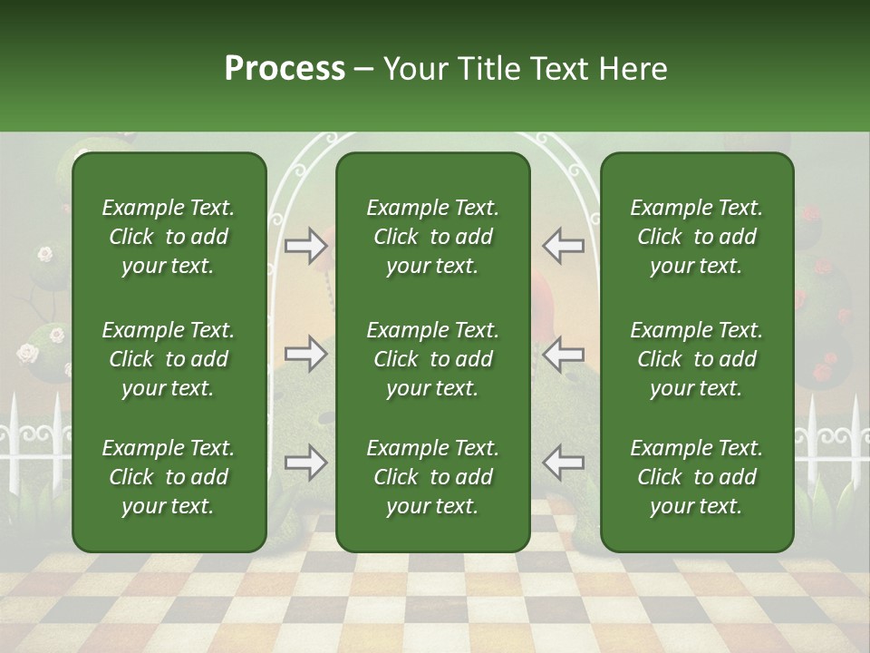 A Picture Of A Green Hill With Flamingos In It PowerPoint Template