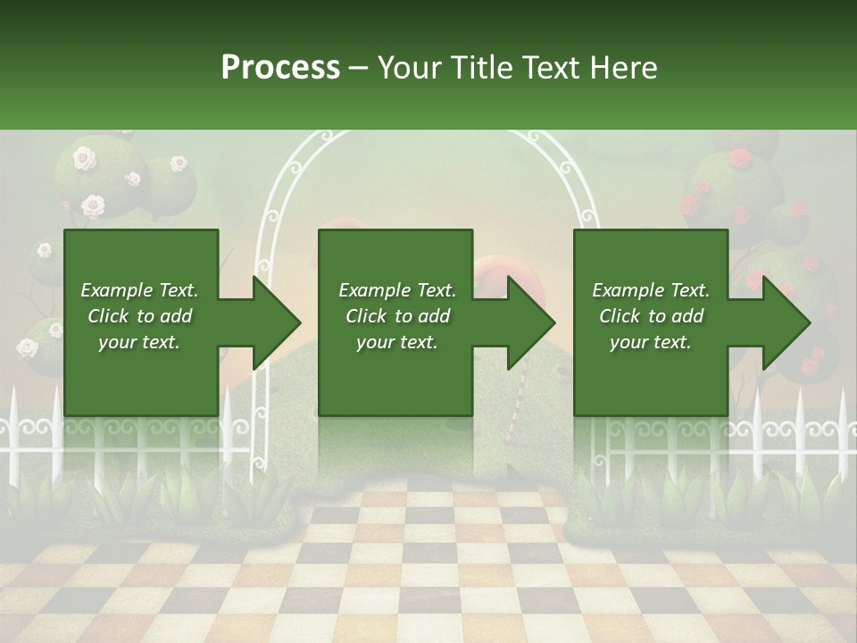 A Picture Of A Green Hill With Flamingos In It PowerPoint Template