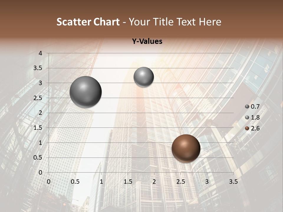 A Group Of Skyscrapers With The Sun Shining Through Them PowerPoint Template