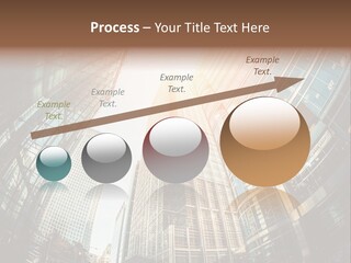 A Group Of Skyscrapers With The Sun Shining Through Them PowerPoint Template