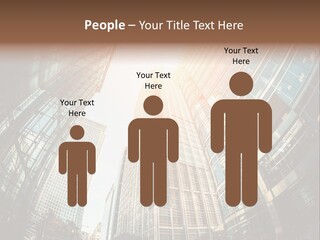 A Group Of Skyscrapers With The Sun Shining Through Them PowerPoint Template