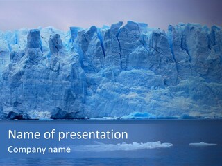 A Large Iceberg In The Middle Of A Body Of Water PowerPoint Template