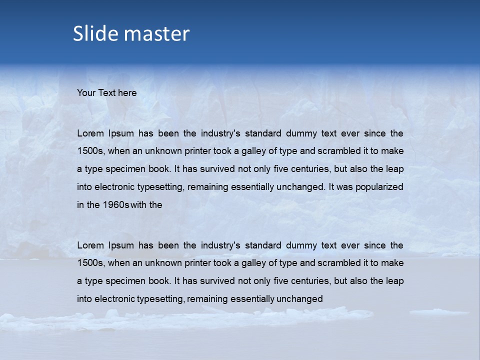 A Large Iceberg In The Middle Of A Body Of Water PowerPoint Template