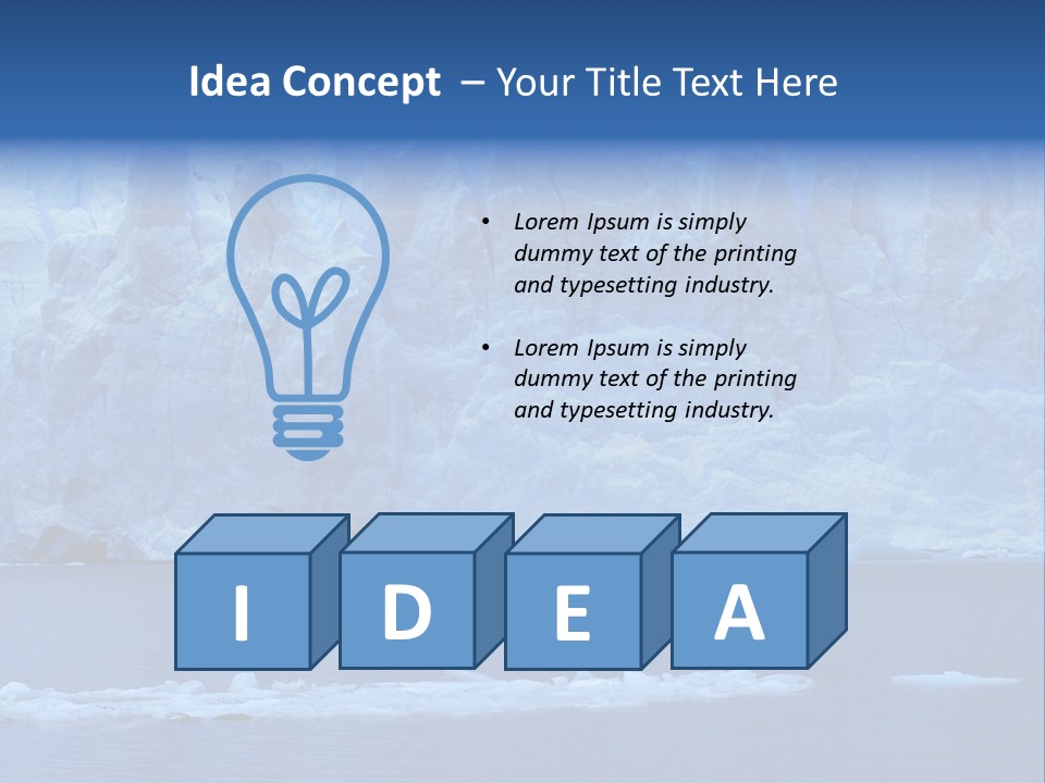 A Large Iceberg In The Middle Of A Body Of Water PowerPoint Template