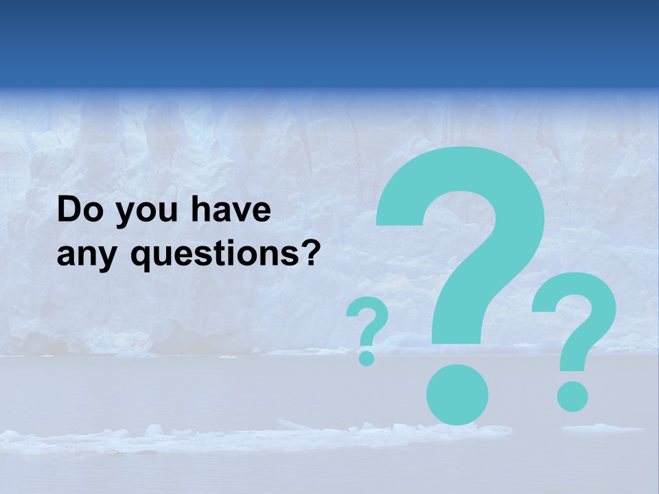 A Large Iceberg In The Middle Of A Body Of Water PowerPoint Template