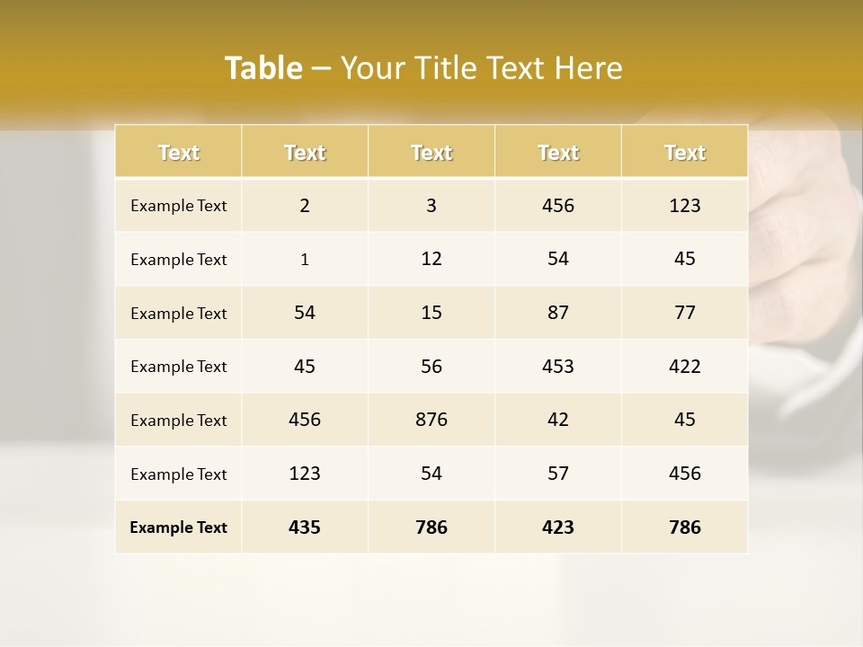 A Business Man Stacking Wooden Blocks On Top Of A Table PowerPoint Template