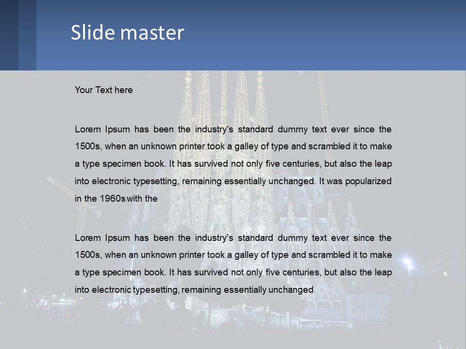A Large Cathedral With Cranes In Front Of It PowerPoint Template