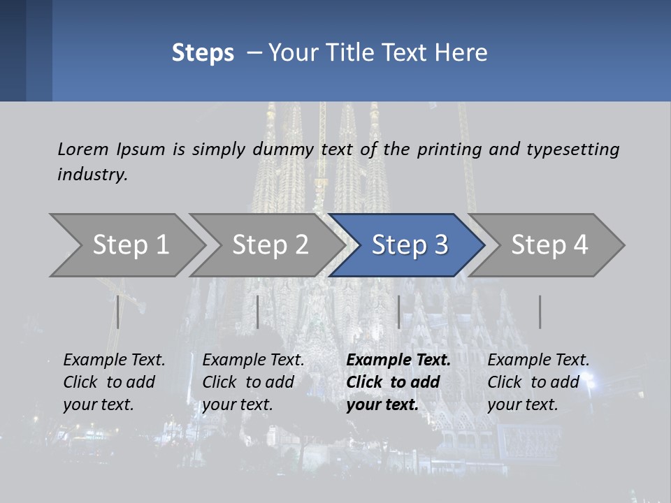 A Large Cathedral With Cranes In Front Of It PowerPoint Template
