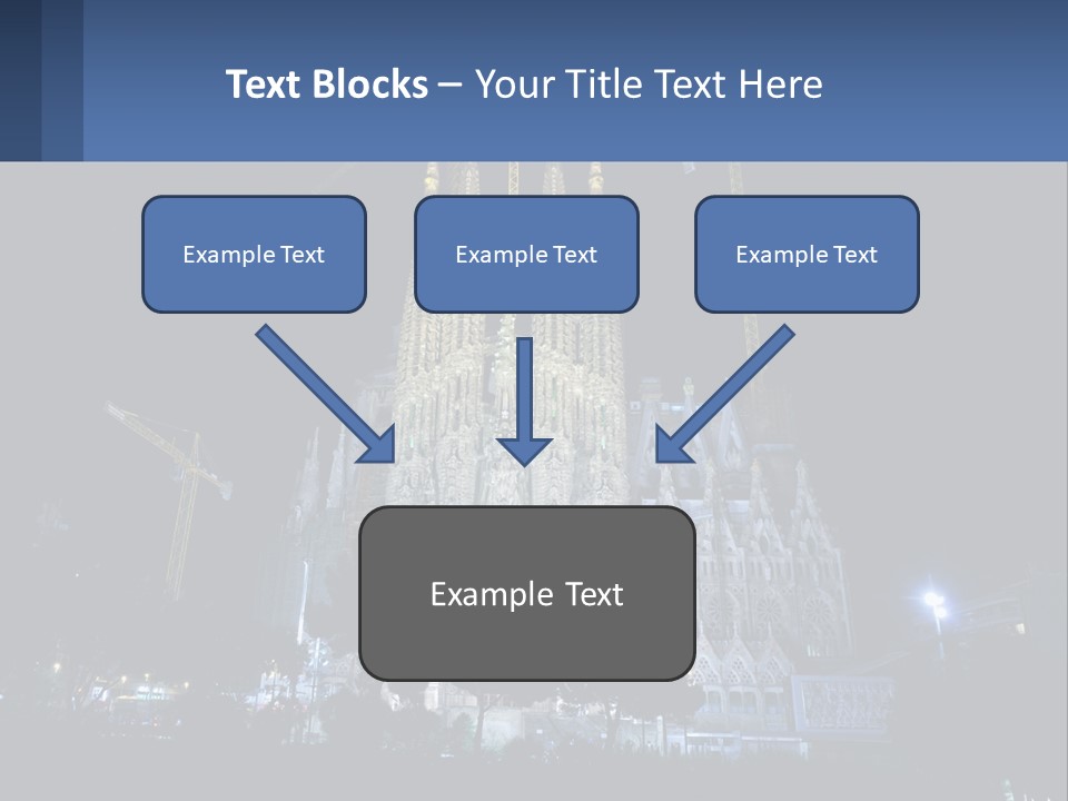 A Large Cathedral With Cranes In Front Of It PowerPoint Template