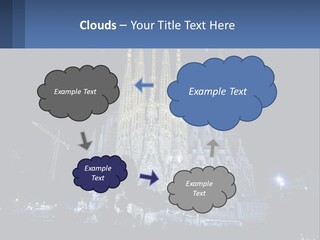 A Large Cathedral With Cranes In Front Of It PowerPoint Template