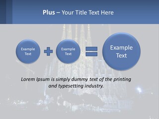 A Large Cathedral With Cranes In Front Of It PowerPoint Template