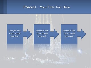 A Large Cathedral With Cranes In Front Of It PowerPoint Template