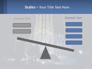 A Large Cathedral With Cranes In Front Of It PowerPoint Template