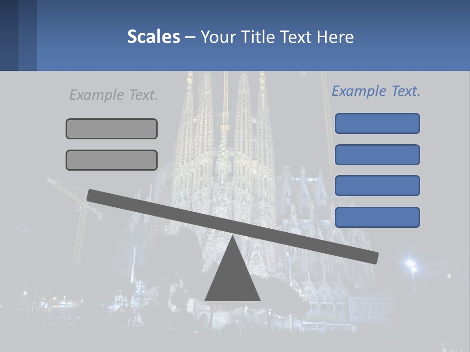 A Large Cathedral With Cranes In Front Of It PowerPoint Template