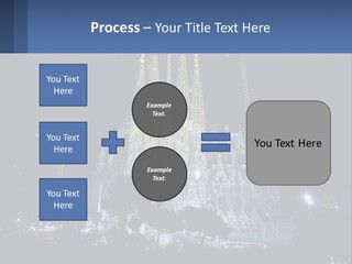 A Large Cathedral With Cranes In Front Of It PowerPoint Template
