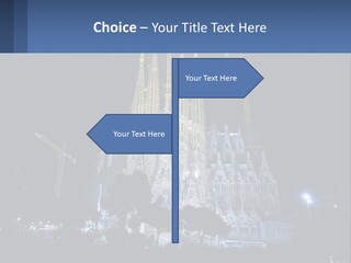A Large Cathedral With Cranes In Front Of It PowerPoint Template