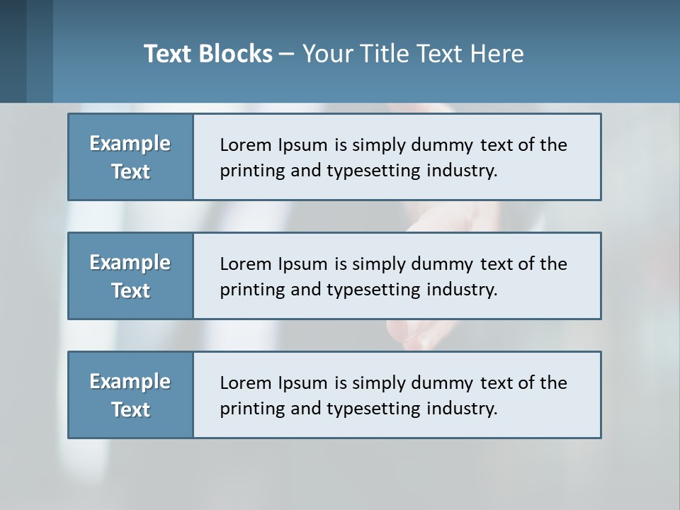 A Person In A Business Suit Holding Out Their Hand PowerPoint Template