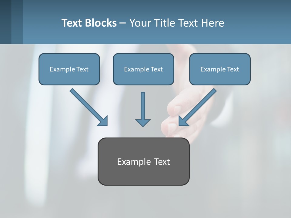 A Person In A Business Suit Holding Out Their Hand PowerPoint Template