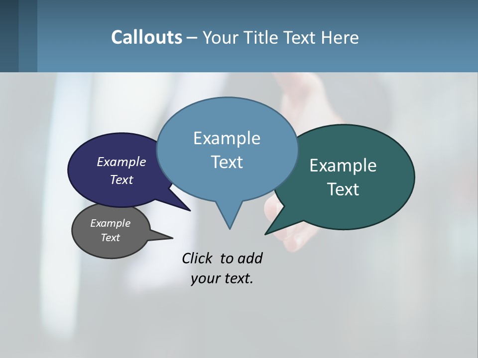 A Person In A Business Suit Holding Out Their Hand PowerPoint Template