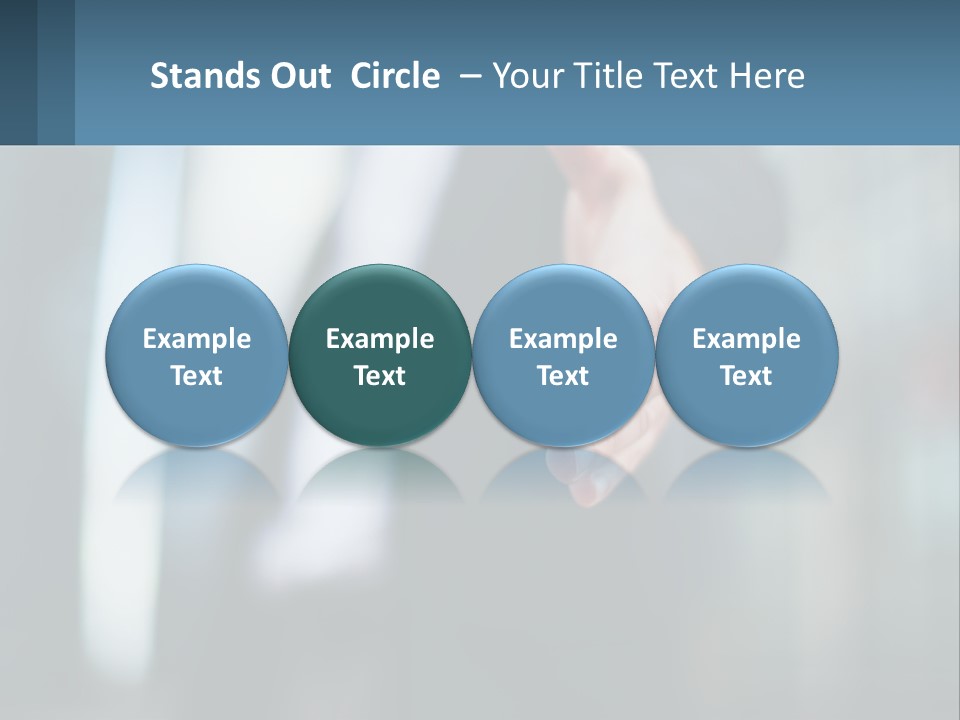 A Person In A Business Suit Holding Out Their Hand PowerPoint Template