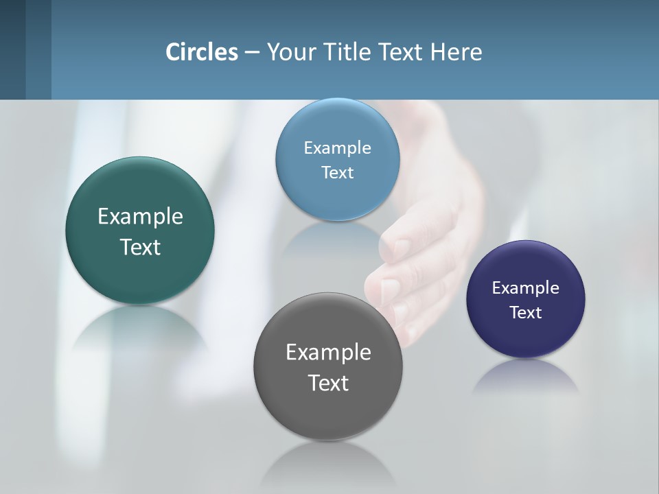 A Person In A Business Suit Holding Out Their Hand PowerPoint Template