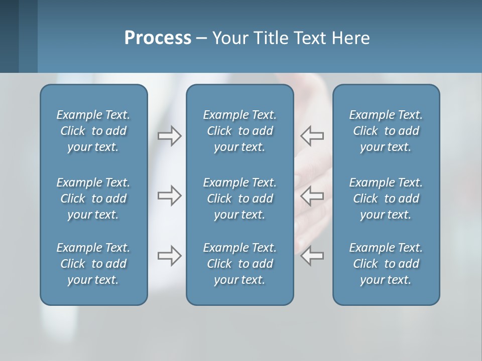 A Person In A Business Suit Holding Out Their Hand PowerPoint Template