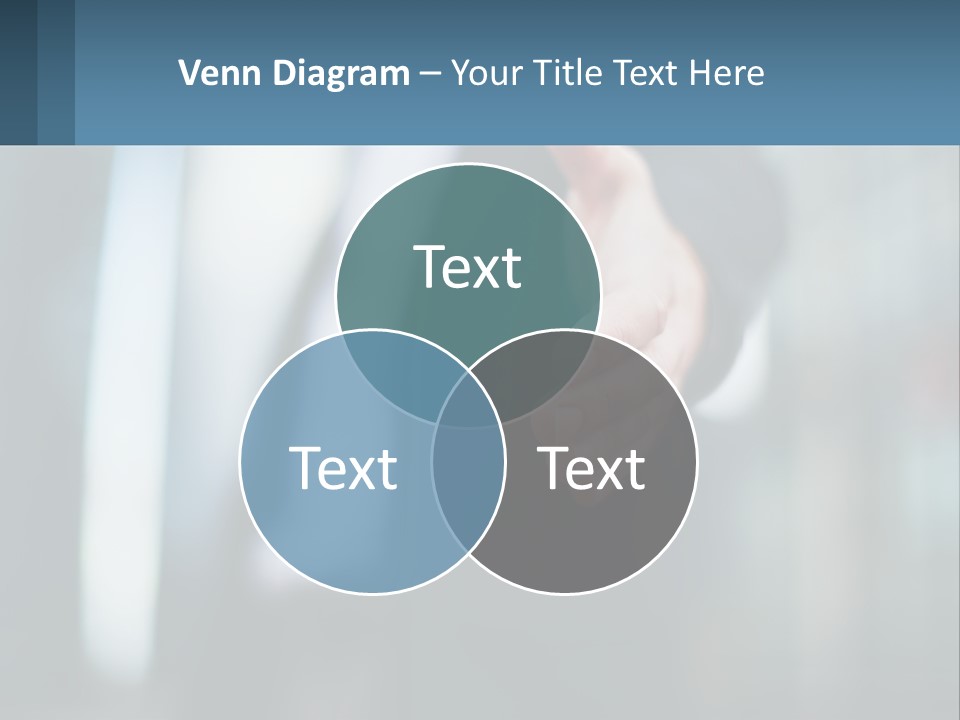 A Person In A Business Suit Holding Out Their Hand PowerPoint Template